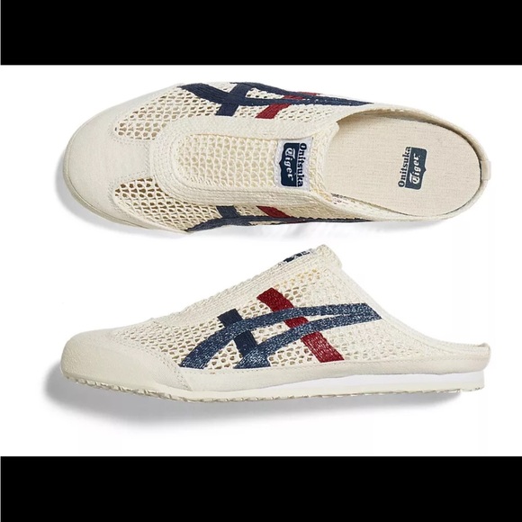Onitsuka Tiger MEXICO 66 SABOT CREAM MAKO BLUE 1183C123 100 US Unisex - Picture 4 of 7
